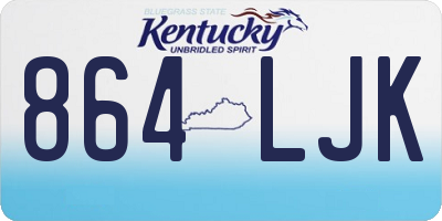 KY license plate 864LJK