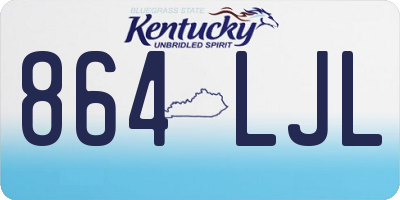 KY license plate 864LJL