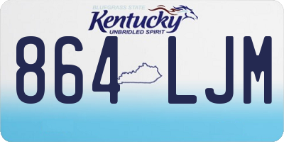 KY license plate 864LJM