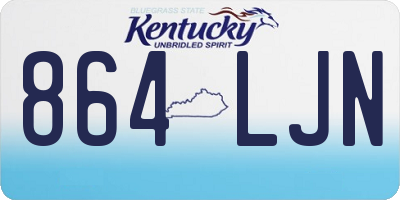 KY license plate 864LJN