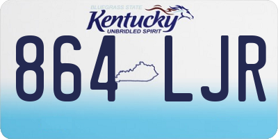 KY license plate 864LJR
