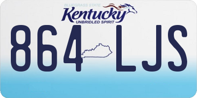 KY license plate 864LJS