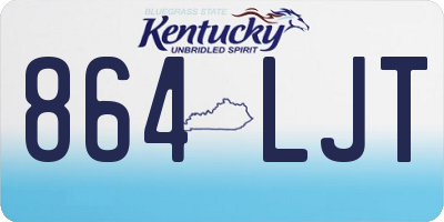 KY license plate 864LJT