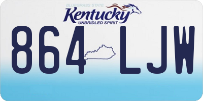 KY license plate 864LJW