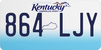 KY license plate 864LJY