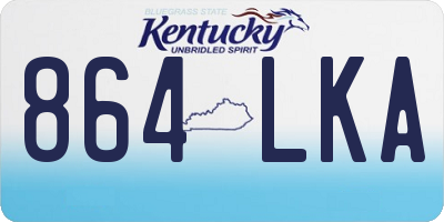 KY license plate 864LKA