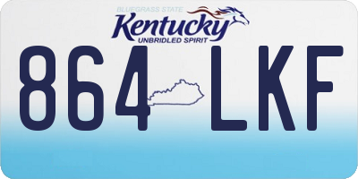 KY license plate 864LKF