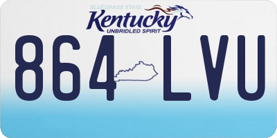 KY license plate 864LVU