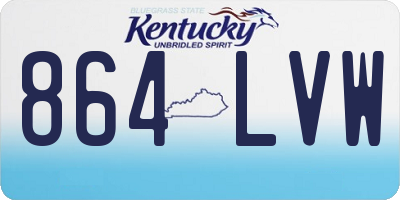 KY license plate 864LVW
