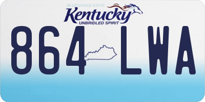 KY license plate 864LWA