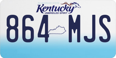 KY license plate 864MJS