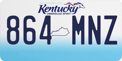KY license plate 864MNZ