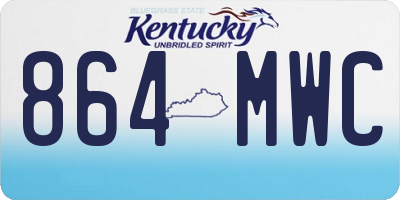KY license plate 864MWC