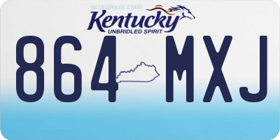 KY license plate 864MXJ