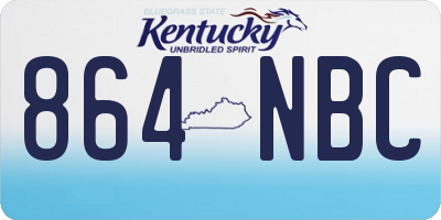 KY license plate 864NBC