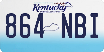 KY license plate 864NBI