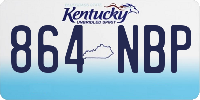 KY license plate 864NBP