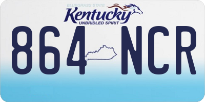 KY license plate 864NCR