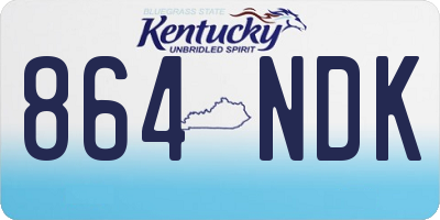 KY license plate 864NDK