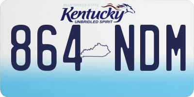 KY license plate 864NDM