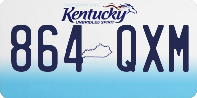 KY license plate 864QXM
