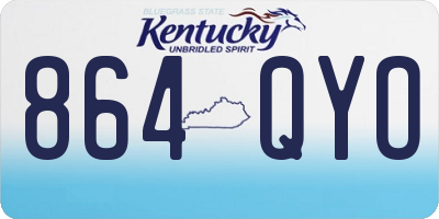 KY license plate 864QYO