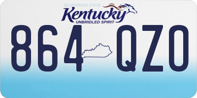 KY license plate 864QZO