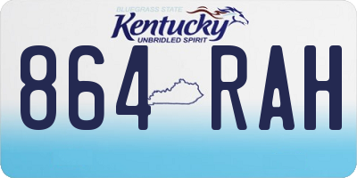 KY license plate 864RAH