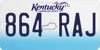 KY license plate 864RAJ