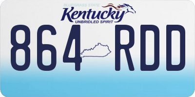 KY license plate 864RDD
