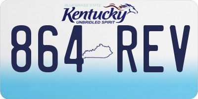 KY license plate 864REV