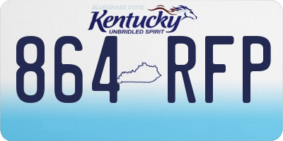 KY license plate 864RFP