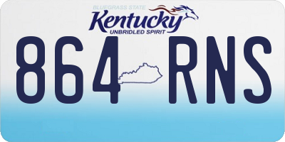 KY license plate 864RNS