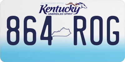 KY license plate 864ROG