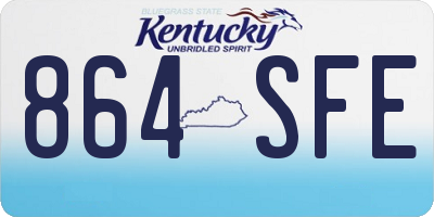 KY license plate 864SFE