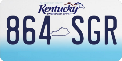 KY license plate 864SGR