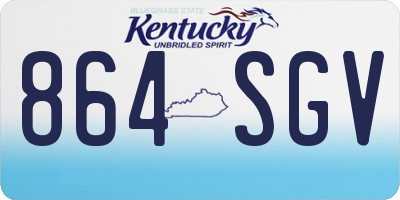 KY license plate 864SGV