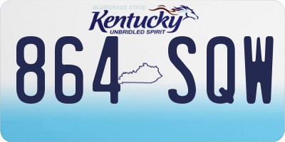 KY license plate 864SQW
