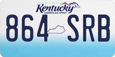 KY license plate 864SRB