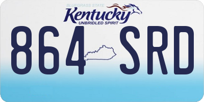 KY license plate 864SRD