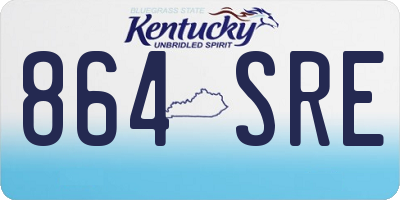 KY license plate 864SRE