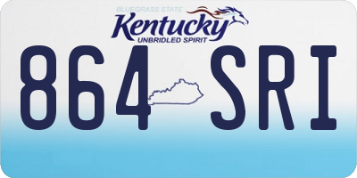 KY license plate 864SRI