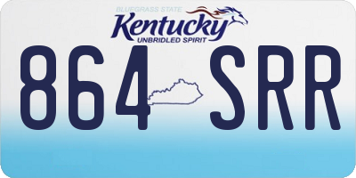 KY license plate 864SRR