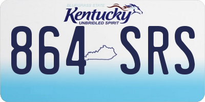 KY license plate 864SRS