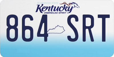 KY license plate 864SRT
