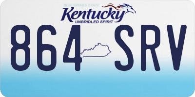 KY license plate 864SRV