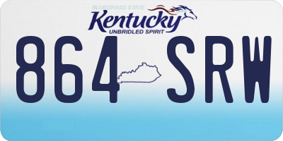 KY license plate 864SRW