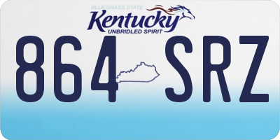 KY license plate 864SRZ