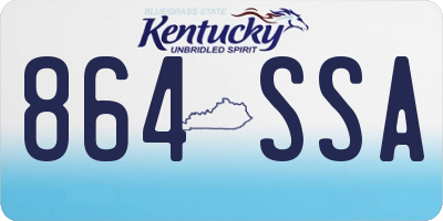 KY license plate 864SSA