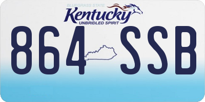 KY license plate 864SSB